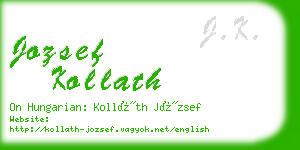 jozsef kollath business card